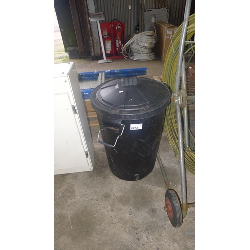 3072 - A black plastic bin containing a hazardous material spill kit