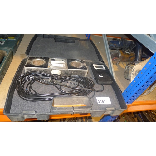 3167 - A weighing load cell capacity approx 10 tons with a JCM Scotload digital readout unit and a connecti... 