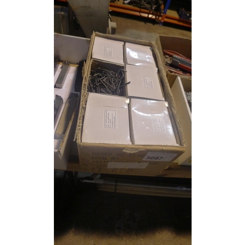 3087 - 1 box containing 2400 x 3mm short arm Allen keys