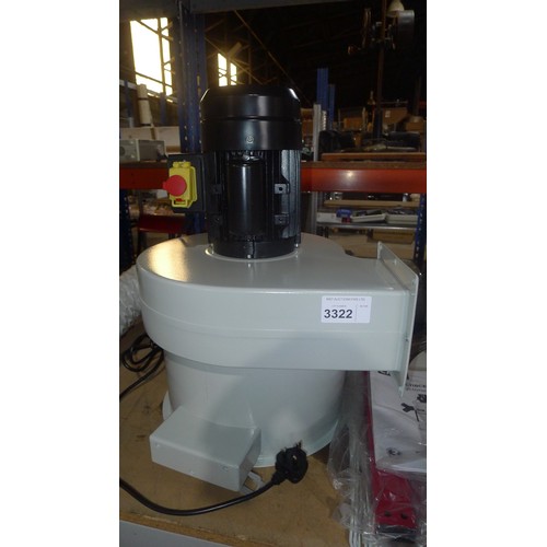 3322 - 1 Craft AC118CE Cyclone dust extractor, 240v, RRP £796 (SP018528). Motor runs, extractor appears to ... 