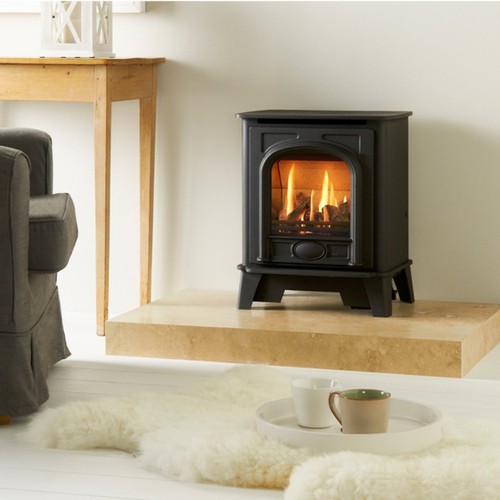 3358 - A Stovax Stockton small natural gas stove approx 525mm high x 438mm wide x 340mm deep, nominal outpu... 