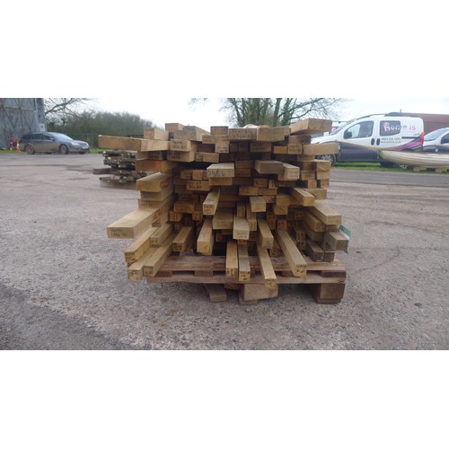 3586 - A qty of European Oak Air dried Joinery sections.  inc 3.5x3.5cm, 3.5x8cm, 3.5x4cm etc. Lengths vary... 