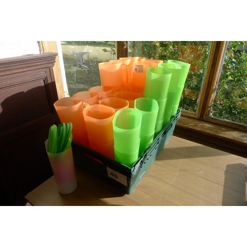 40 - A quantity of various plastic water jugs