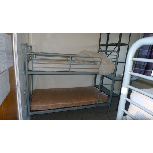 68 - The contents of student dormitorys Room 12 and 11 comprising of 4 bunk beds and 1 bay of Dexion type... 