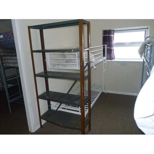 86 - The contents of student dormitory comprising of 9 bunk beds and 5 bays of Dexion type racking - Situ... 