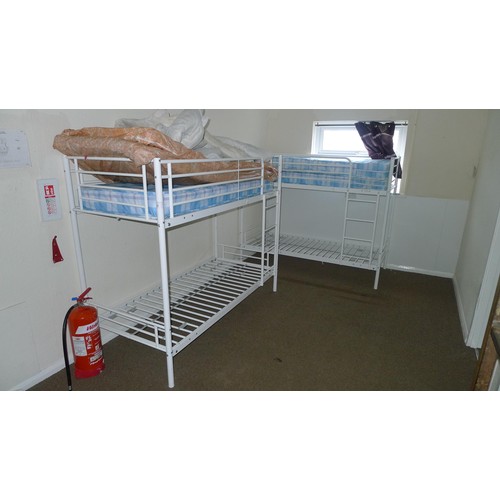 87 - The contents of student dormitory comprising of 8 bunk beds and 4 bays of Dexion type racking - Situ... 