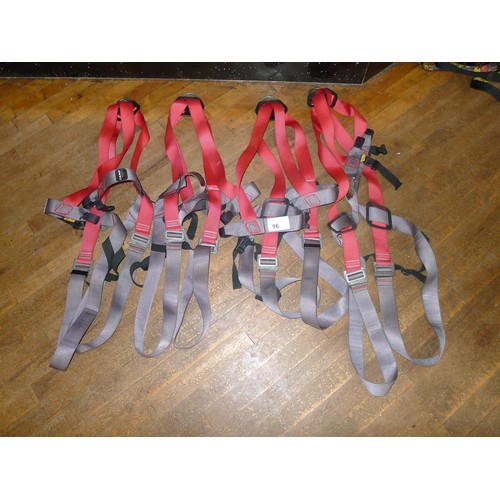 96 - 4 x adult full size harnesses by Camp Safety - Situated in side building (The Old Bar)