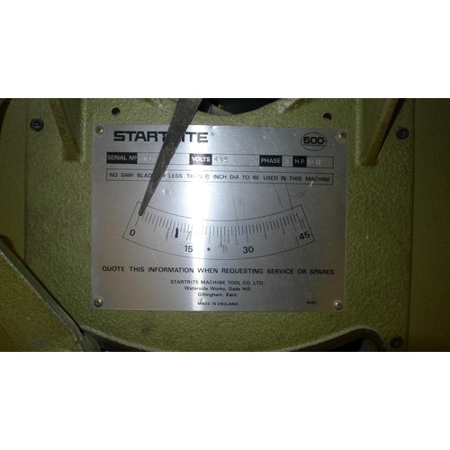 13 - A Startrite Tilt Arbor circular saw bench serial number 108336, 3ph supplied with a quantity of vari... 