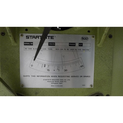 13 - A Startrite Tilt Arbor circular saw bench serial number 108336, 3ph supplied with a quantity of vari... 