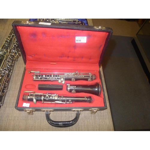 3036 - A Selmer oboe s/n:5470 with carry case