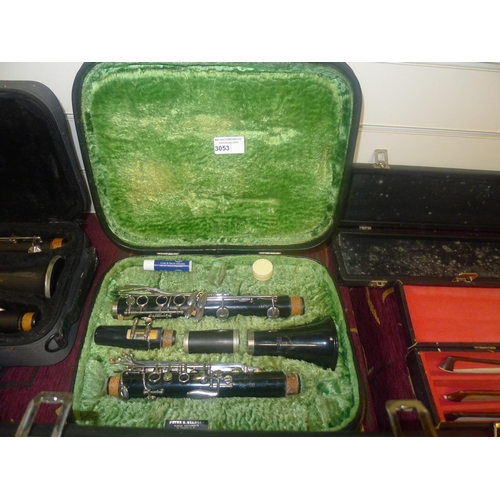 3053 - A Boosey and Hawkes number 78 clarinet with an A5 mouthpiece and carry case