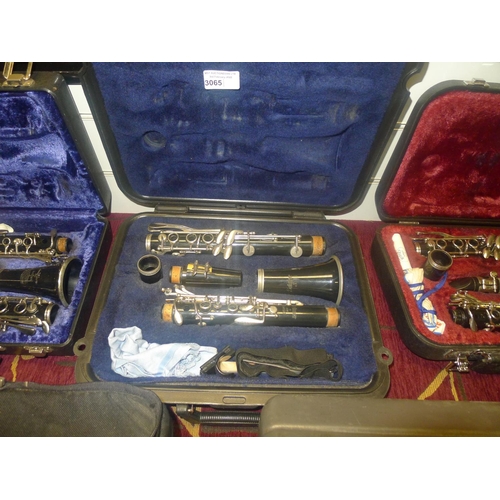 3065 - A Selmer marching band clarinet number 1400 with carry case