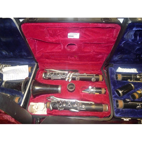 3068 - A clarinet with carry case by Conn