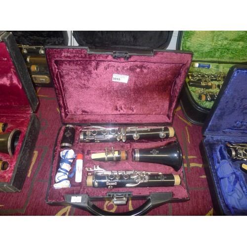 3055 - A Buffet B12 clarinet in original carry case, has a number 2 head joint