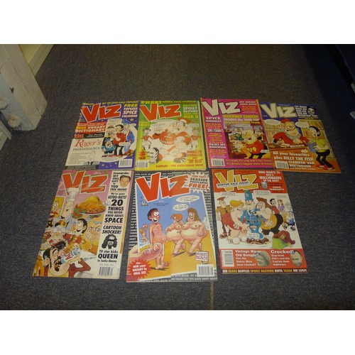 3165 - A quantity of various vintage Viz magazines from 1989 - 2000. Approx 48 copies, (one shelf)