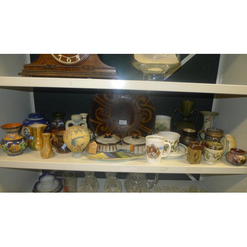 3128 - A quantity of miscellaneous decorative pottery and other ceramic mugs and ornaments and a quantity o... 