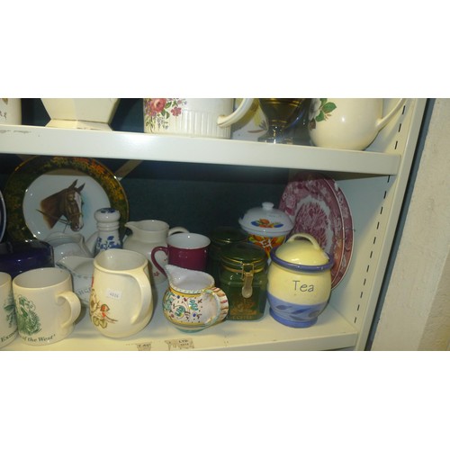 3157 - A large quantity of miscellaneous decorative china and glassware (6 shelves)