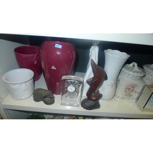 3159 - A large quantity of miscellaneous decorative pottery china and glassware etc (5 shelves)