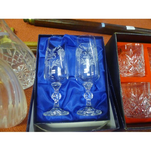 3308 - A quantity of miscellaneous decorative glassware and drinking glasses