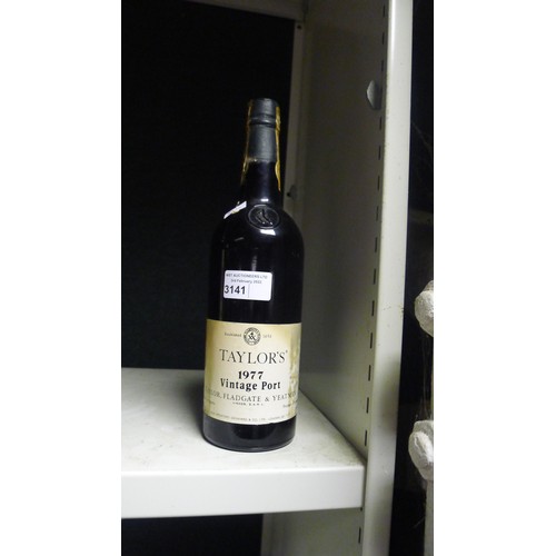 3141 - One bottle of Taylors vintage port 1977