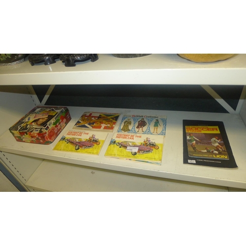 3154 - Small quantity of miscellaneous tea cards and other memorabilia (one shelf)