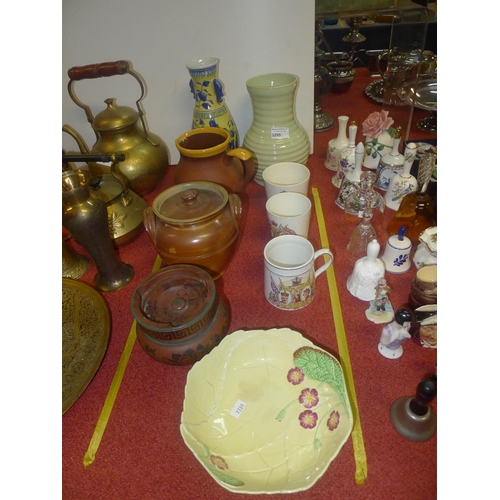 3295 - A Carlton ware bowl, a decorative tobacco jar, a stoneware pot with lid and a quantity of decorative... 