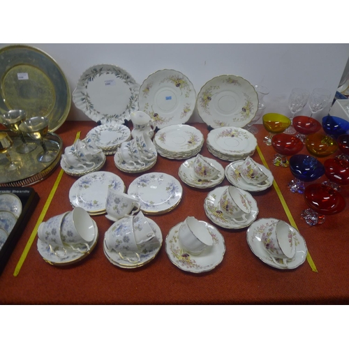 3300 - Two part floral decorated tea sets