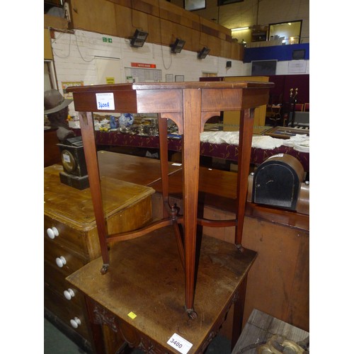 3398 - An Edwardian inlaid mahogany octagonal topped occasional table