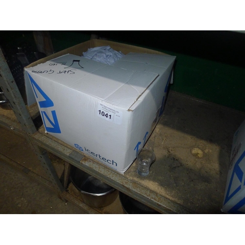 1041 - A box containing a quantity of various shot glasses