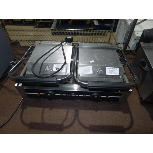 1069 - A Chef Master twin panini grill - working when tested - 240v trade