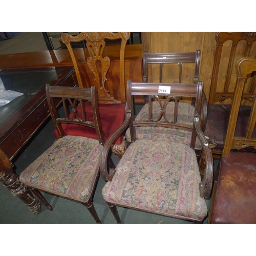 3444 - 4 various dining chairs