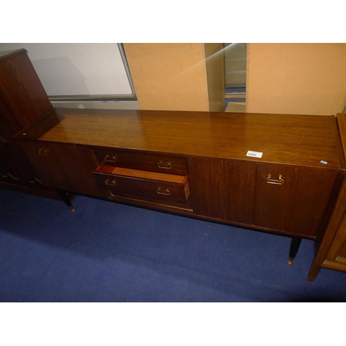 3565 - A 1970s vintage dark wood G Plan sideboard with drawers and cupboards, approximately 191 cm wide