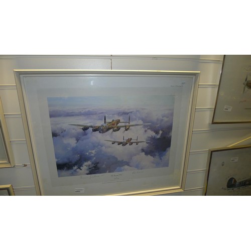 3203 - A framed signed limited edition print by Robert Taylor titled 'Lancaster V.C.s' signed by the artist... 