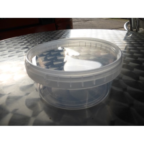 1012 - A large quantity of various disposable/reusable pots and lids, contents of 1 pallet