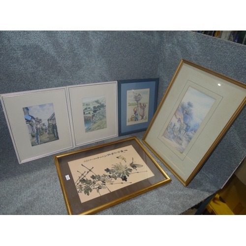 3374 - A quantity of various framed pictures and prints. Contents of 1 wheeled cage which is not included