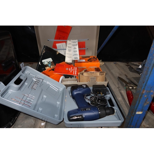 2004 - A Black and Decker combination drill 240v with various accessories / attachments including a sander ... 