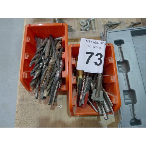 73 - A quantity of various drill bits, hole cutters etc