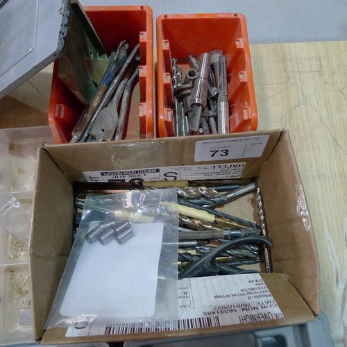 73 - A quantity of various drill bits, hole cutters etc