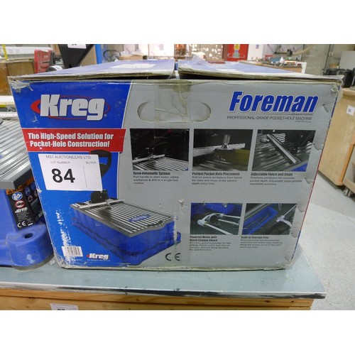 84 - 1 Kreg Foreman professional grade pocket hole machine 240v