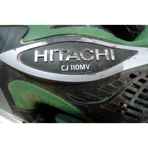 92 - 1 Hitachi jigsaw type CJ110MV, 240v, and 1 Hitachi angle grinder type G12SR3, 240v with several disk... 