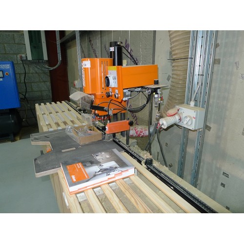 100 - A Blum drill and insertion machine type Minipress P,  serial number JC10061, 240v fitted to a 411cm ... 