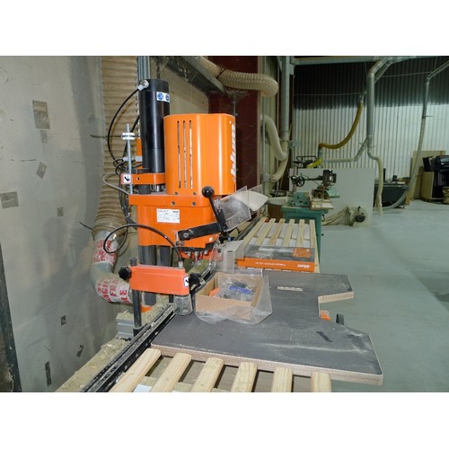 100 - A Blum drill and insertion machine type Minipress P,  serial number JC10061, 240v fitted to a 411cm ... 