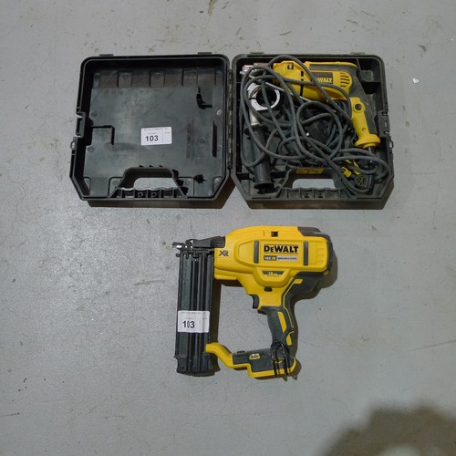 103 - 1 Dewalt 18v XR  Brushless cordless 18GA brad nailer type DCN680 (body only, no batteries or charger... 