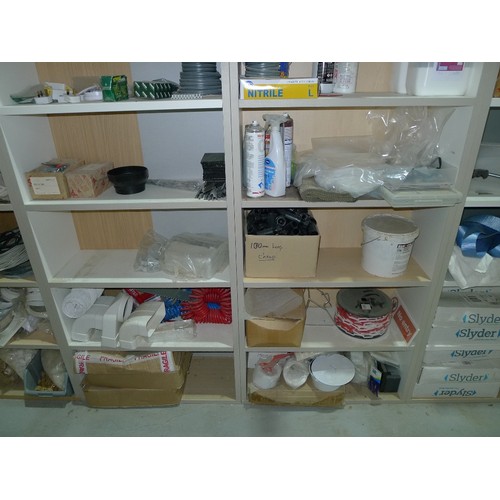 137 - A quantity of various stores items (mainly kitchen installation / furniture related). Not practical ... 