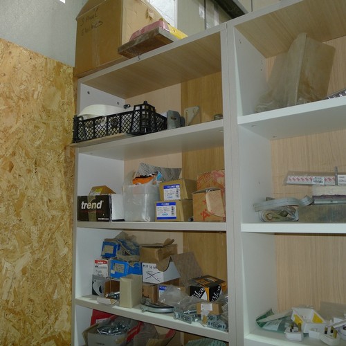 137 - A quantity of various stores items (mainly kitchen installation / furniture related). Not practical ... 