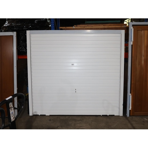 1084 - An Horizon white metal garage door with frame type 7066 PF White RAL 9016 R Plus, approx 2274 x 2039... 