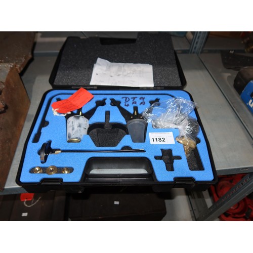 1182 - A Sykes-Pickavant 33190500 cooling system tester (some parts missing) and a Sykes-Pickavant spring c... 