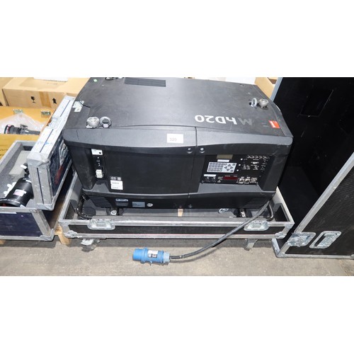 320 - A Barco FLM HD20 projector 240v supplied in a wheeled flight case together with 1 x TLD Zoom (2.0-2.... 