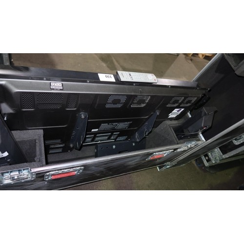 330 - A Panasonic 42 inch HD monitor model TH-42PF30ER, 240v, supplied in a wheeled flight case with 2 spe... 