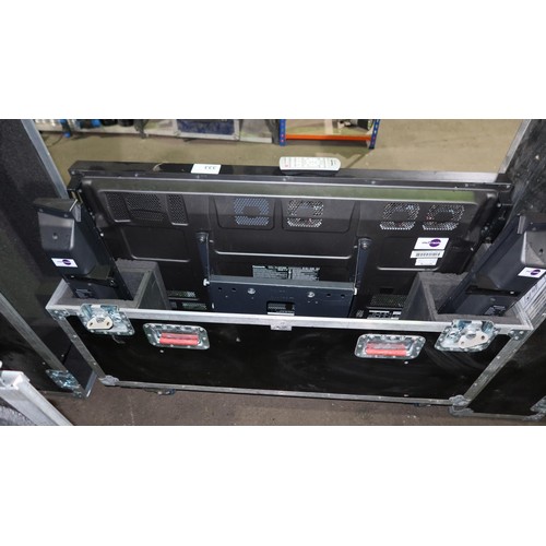 333 - A Panasonic 42 inch HD monitor model TH-42PF30ER, 240v, supplied in a wheeled flight case with 2 spe... 